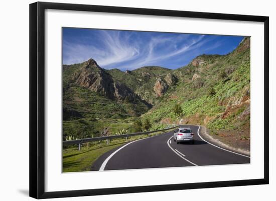 Spain, Canary Islands, La Gomera, Degollada De Peraza, Mountain Road-Walter Bibikow-Framed Photographic Print