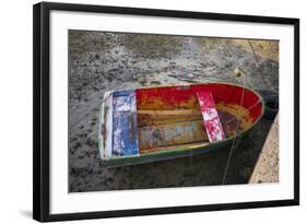 Spain, Canary Islands, Lanzarote, Arecife, Charco De San Gines, Fishing Boat, Dawn-Walter Bibikow-Framed Photographic Print