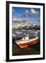 Spain, Canary Islands, Lanzarote, Arecife, Charco De San Gines, Fishing Boats, Dawn-Walter Bibikow-Framed Photographic Print