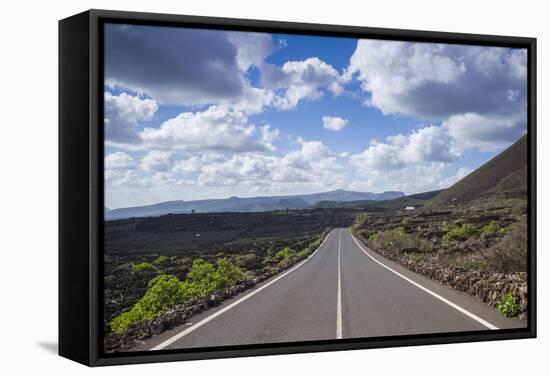 Spain, Canary Islands, Lanzarote, El Capitan, Lz-201 Road-Walter Bibikow-Framed Stretched Canvas