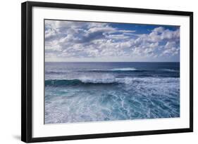 Spain, Canary Islands, Lanzarote, El Golfo, Elevated Waterfront View-Walter Bibikow-Framed Photographic Print