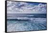 Spain, Canary Islands, Lanzarote, El Golfo, Elevated Waterfront View-Walter Bibikow-Framed Stretched Canvas