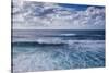 Spain, Canary Islands, Lanzarote, El Golfo, Elevated Waterfront View-Walter Bibikow-Stretched Canvas
