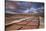 Spain, Canary Islands, Lanzarote, El Golfo, Salinas De Janubio, Salt Evaporation Pans, Sunset-Walter Bibikow-Stretched Canvas