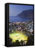 Spain, Canary Islands, Tenerife, Acantilado De Los Gigantes, Local Overview, Tennis Courts, Evening-Rainer Mirau-Framed Stretched Canvas