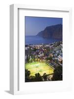 Spain, Canary Islands, Tenerife, Acantilado De Los Gigantes, Local Overview, Tennis Courts, Evening-Rainer Mirau-Framed Photographic Print