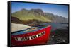 Spain, Canary Islands, Tenerife, Punta De Teno, Fishing Boats and Coastal Landscape-Walter Bibikow-Framed Stretched Canvas