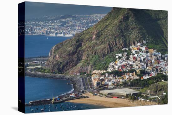 Spain, Canary Islands, Tenerife, San Andres, Elevated View-Walter Bibikow-Stretched Canvas
