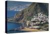 Spain, Canary Islands, Tenerife, San Andres, Elevated View-Walter Bibikow-Stretched Canvas