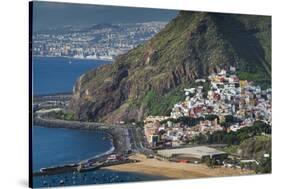 Spain, Canary Islands, Tenerife, San Andres, Elevated View-Walter Bibikow-Stretched Canvas