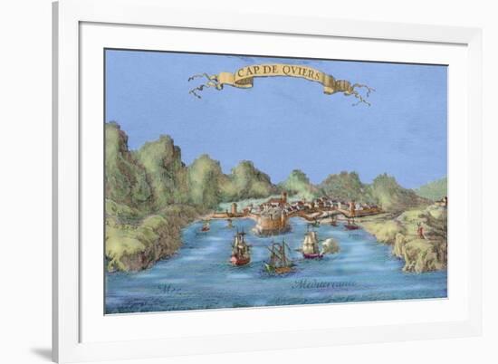 Spain. Cap De Quiers (Cadaques). City Panorama. French. 17th Century. Coloured. Spain-null-Framed Giclee Print