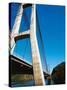 Spain. Castile and Leon. Cable-Stayed Bridge over the Barrios De Luna Reservoir-null-Stretched Canvas