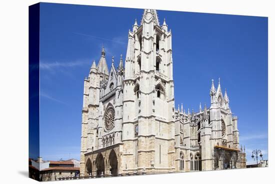 Spain, Castile and Leon, Leon, Leon Cathedral, View from South-Samuel Magal-Stretched Canvas