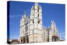 Spain, Castile and Leon, Leon, Leon Cathedral, View from South-Samuel Magal-Stretched Canvas