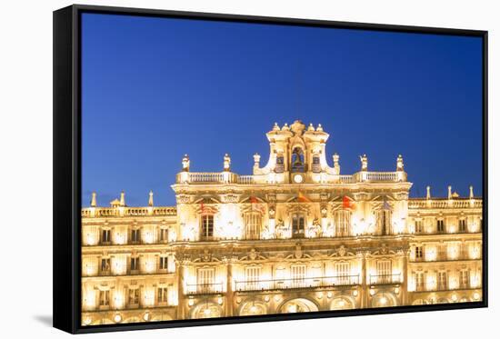 Spain, Castile and Leon, Salamanca. Plaza Mayor-Matteo Colombo-Framed Stretched Canvas