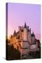 Spain, Castile and Leon, Segovia. the Alcazar and Cathedral at Sunset-Matteo Colombo-Stretched Canvas