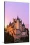 Spain, Castile and Leon, Segovia. the Alcazar and Cathedral at Sunset-Matteo Colombo-Stretched Canvas