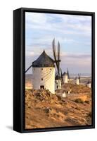 Spain, Castile–La Mancha, Consuegra. Famous Windmills-Matteo Colombo-Framed Stretched Canvas