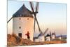 Spain, Castile–La Mancha, Consuegra. Windmills at Sunrise-Matteo Colombo-Mounted Photographic Print