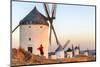 Spain, Castile–La Mancha, Consuegra. Windmills at Sunrise-Matteo Colombo-Mounted Photographic Print