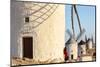 Spain, Castile–La Mancha, Consuegra. Windmills at Sunrise-Matteo Colombo-Mounted Photographic Print