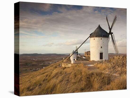 Spain, Castile-La Mancha Region, Toledo Province, La Mancha Area, Consuegra, Antique La Mancha Wind-Walter Bibikow-Stretched Canvas