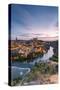 Spain, Castile?La Mancha, Toledo. City and River Tagus at Sunrise, High Angle View-Matteo Colombo-Stretched Canvas