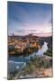 Spain, Castile?La Mancha, Toledo. City and River Tagus at Sunrise, High Angle View-Matteo Colombo-Mounted Photographic Print