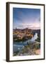 Spain, Castile?La Mancha, Toledo. City and River Tagus at Sunrise, High Angle View-Matteo Colombo-Framed Photographic Print