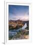 Spain, Castile?La Mancha, Toledo. City and River Tagus at Sunrise, High Angle View-Matteo Colombo-Framed Photographic Print