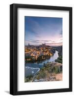 Spain, Castile?La Mancha, Toledo. City and River Tagus at Sunrise, High Angle View-Matteo Colombo-Framed Photographic Print