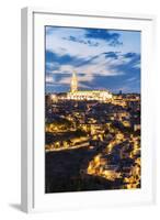 Spain, Castile–La Mancha, Toledo. City and the Cathedral at Dusk-Matteo Colombo-Framed Photographic Print