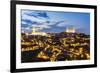 Spain, Castile–La Mancha, Toledo. City with the Cathedral and the Alcazar at Dusk-Matteo Colombo-Framed Photographic Print