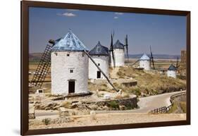 Spain, Castile-La Mancha, Toledo, Consuegra. La Mancha windmills.-Julie Eggers-Framed Photographic Print