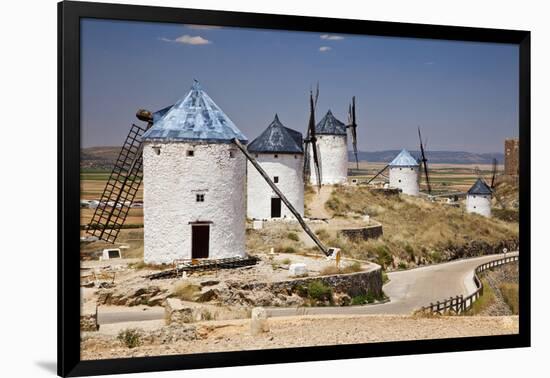 Spain, Castile-La Mancha, Toledo, Consuegra. La Mancha windmills.-Julie Eggers-Framed Photographic Print