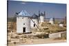 Spain, Castile-La Mancha, Toledo, Consuegra. La Mancha windmills.-Julie Eggers-Stretched Canvas