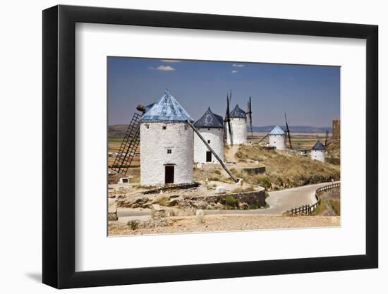 Spain, Castile-La Mancha, Toledo, Consuegra. La Mancha windmills.-Julie Eggers-Framed Photographic Print