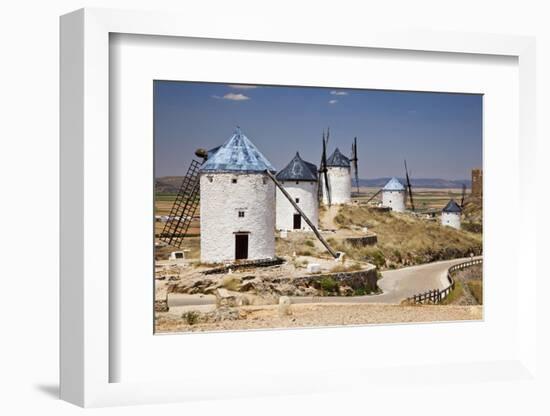 Spain, Castile-La Mancha, Toledo, Consuegra. La Mancha windmills.-Julie Eggers-Framed Photographic Print