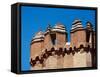 Spain, Castile-Leon, Coca Castle,15th Century, Mudejar Style, Battlements-null-Framed Stretched Canvas