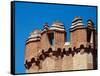 Spain, Castile-Leon, Coca Castle,15th Century, Mudejar Style, Battlements-null-Framed Stretched Canvas