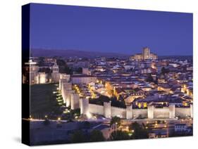 Spain, Castilla Y Leon Region, Avila Province, Avila, Las Murallas, Town Walls, Elevated View-Walter Bibikow-Stretched Canvas