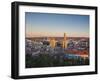 Spain, Castilla Y Leon Region, Burgos Province, Burgos, Burgos Cathedral, Elevated View-Walter Bibikow-Framed Photographic Print