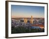 Spain, Castilla Y Leon Region, Burgos Province, Burgos, Burgos Cathedral, Elevated View-Walter Bibikow-Framed Photographic Print