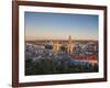 Spain, Castilla Y Leon Region, Burgos Province, Burgos, Burgos Cathedral, Elevated View-Walter Bibikow-Framed Photographic Print