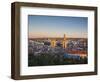 Spain, Castilla Y Leon Region, Burgos Province, Burgos, Burgos Cathedral, Elevated View-Walter Bibikow-Framed Photographic Print