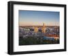 Spain, Castilla Y Leon Region, Burgos Province, Burgos, Burgos Cathedral, Elevated View-Walter Bibikow-Framed Photographic Print