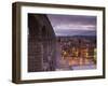 Spain, Castilla Y Leon Region, Segovia Province, Segovia, Town View over Plaza Azoguejo with El Acu-Walter Bibikow-Framed Photographic Print