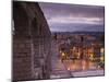 Spain, Castilla Y Leon Region, Segovia Province, Segovia, Town View over Plaza Azoguejo with El Acu-Walter Bibikow-Mounted Photographic Print