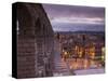 Spain, Castilla Y Leon Region, Segovia Province, Segovia, Town View over Plaza Azoguejo with El Acu-Walter Bibikow-Stretched Canvas