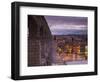 Spain, Castilla Y Leon Region, Segovia Province, Segovia, Town View over Plaza Azoguejo with El Acu-Walter Bibikow-Framed Photographic Print